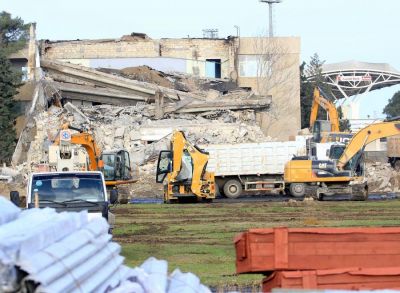 Mehdi Hüseynzadə stadionunda söküntü işləri yekunlaşdı