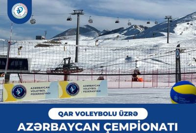 Azərbaycanda ilk dəfə keçirilən qar voleybolu üzrə ölkə çempionatı start götürüb