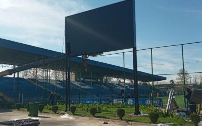 Tovuz stadionunda tablo quraşdırıldı