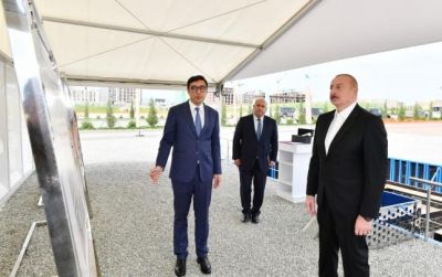 Prezident Füzulidə idman kompleksinin təməlini qoydu