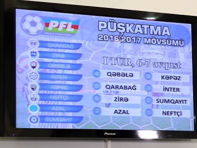 Azərbaycan Premyer Liqasında 2016/17 mövsümünün püşkü atıldı