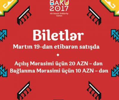 İslam Oyunları üçün satışa 500 mindən artıq bilet çıxarılacaq