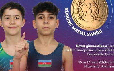 Azərbaycanın iki gimnastı Niderlandda qızıl medal qazanıb