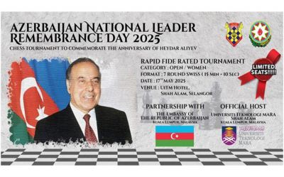 Malayziya Ulu öndər Heydər Əliyevin xatirəsinə həsr olunmuş şahmat turniri təşkil edəcək