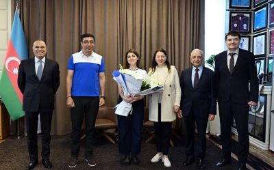 Nazir Ülviyyə Fətəliyevanı qəbul edib