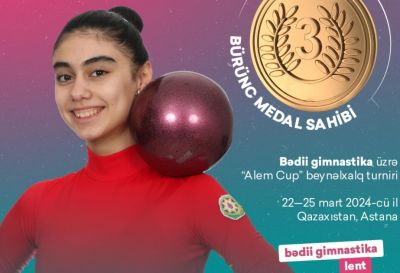 Azərbaycan gimnastı beynəlxalq turnirdə bürünc medal qazanıb