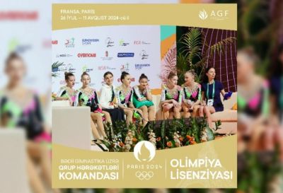 Azərbaycanın bədii gimnastika üzrə qrup hərəkətləri komandasının Olimpiadaya lisenziyası təsdiqlənib