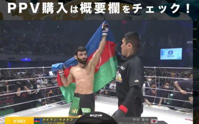 Azərbaycanlı MMA döyüşçüsü 20 saniyəyə nokautla qalib gəldi