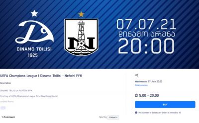 “Dinamo” - “Neftçi” oyununun biletləri satışda