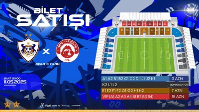 “Qarabağ” - “Araz-Naxçıvan” oyununun biletləri satışa çıxır